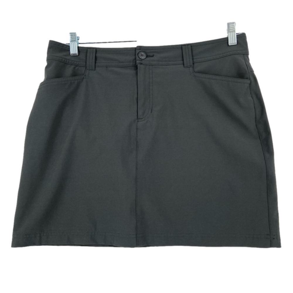 Eddie Bauer Skort Womens Size 10 Gray Stretch Nylon Skirt with Built in Shorts
